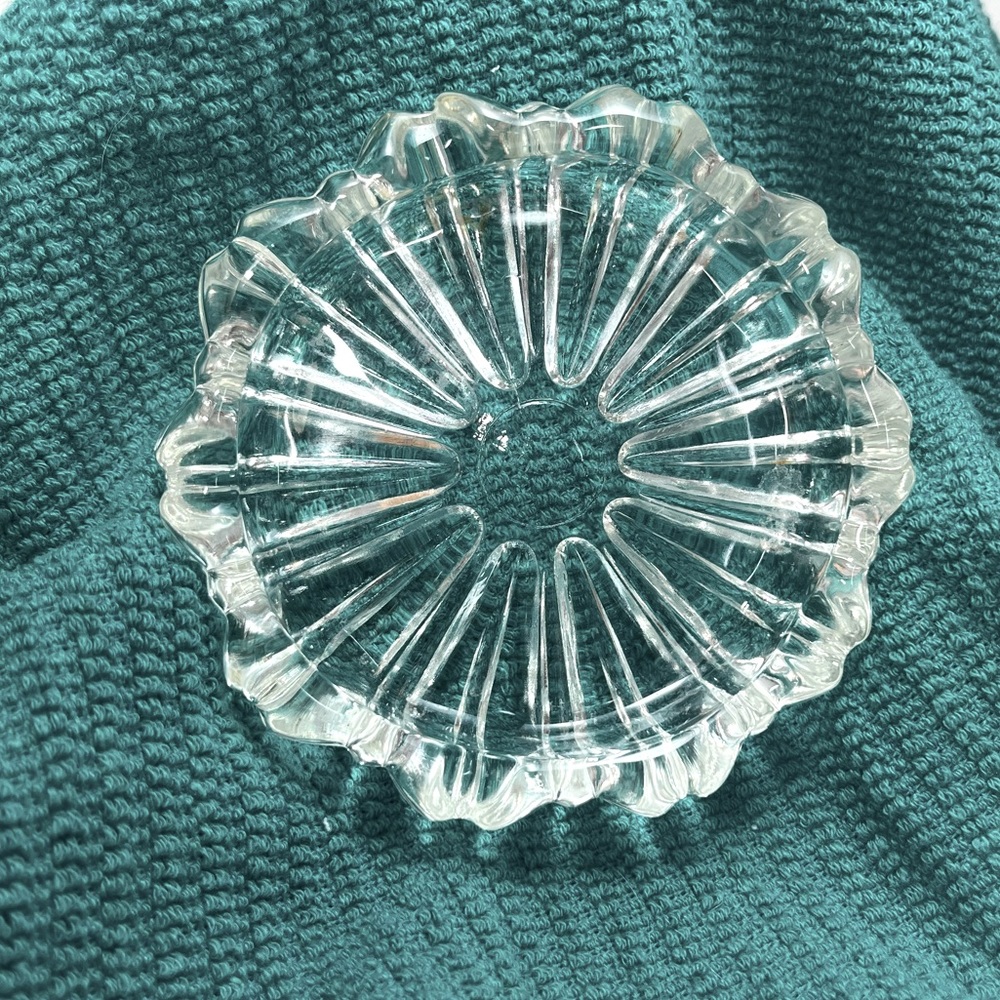 Vintage glass ashtray. 4” wide